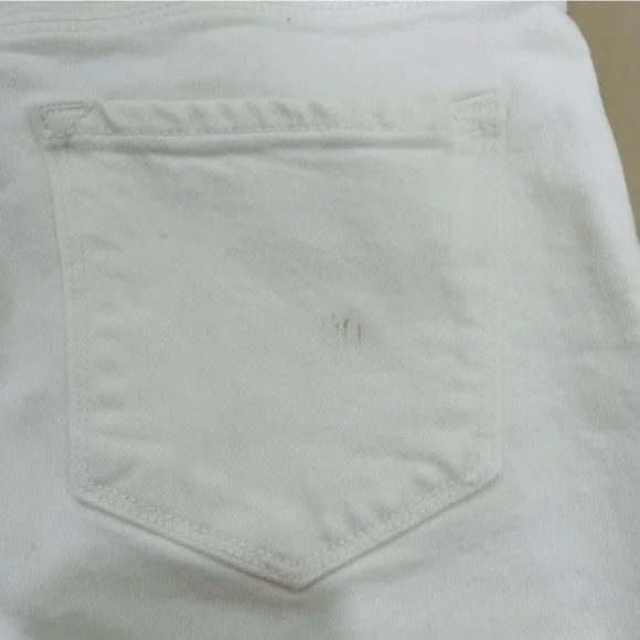 NWT Bohme Carmen Button White Bermuda Shorts Stretch Women's 29 Raw High Rise - Picture 15 of 15